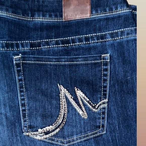 Plus Size Maurices Dark Wash High Rise Wide Leg Jeans Size 20 Regular 39x31 #17 - Picture 5 of 5